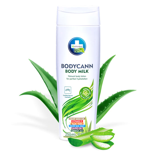 BODYCANN BODY MILK · Leche hidratante corporal de cáñamo natural y vegana