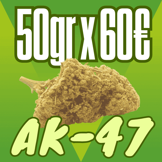 Flor de CBD AK 47 50gr x 60€