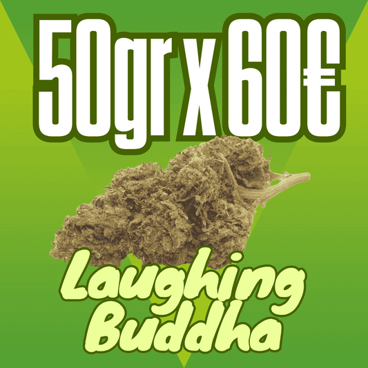 Flor de CBD Laughing Buddha 50gr x 60€
